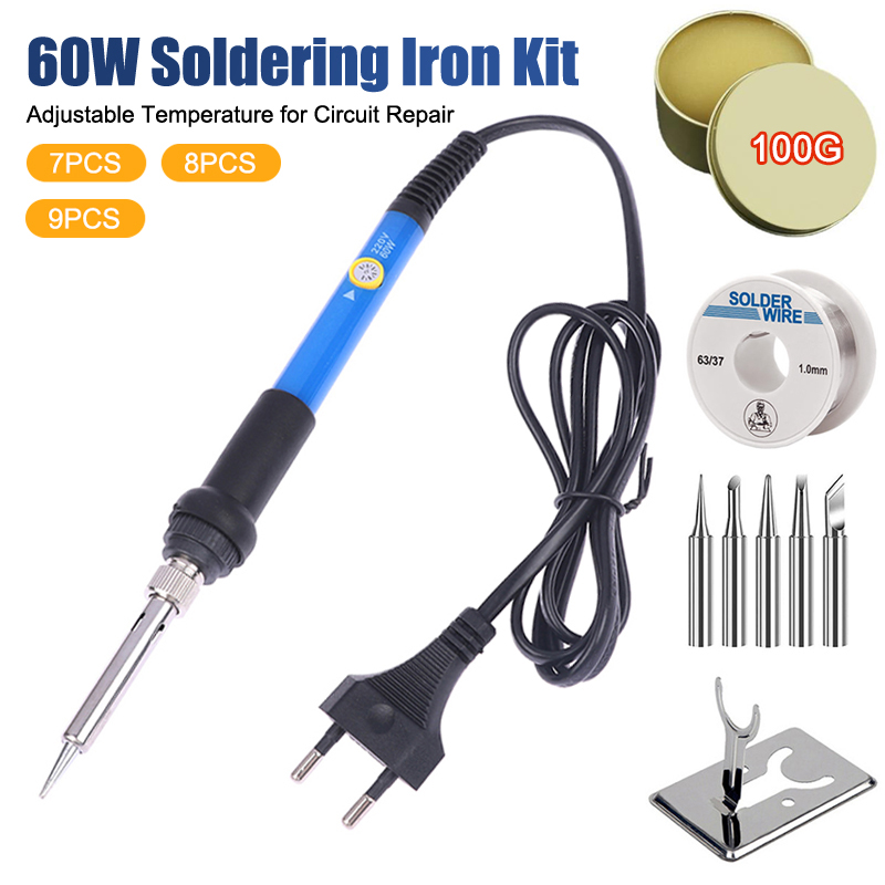 Diy Electronics Tool Kit - Adjustable Temp 220V 60W Electric Soldering