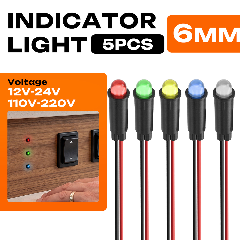 Diy Marine Electronics - FILN 5PCS 6mm Marine Mini Indicator