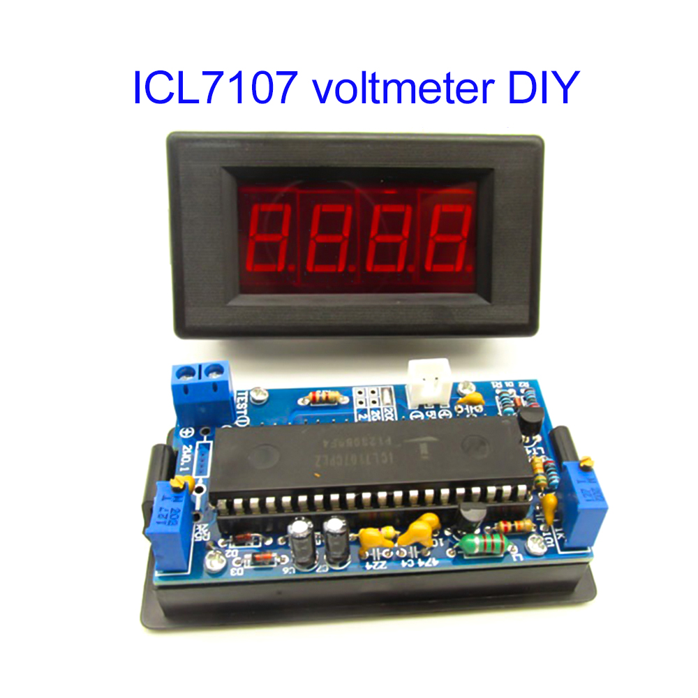 Diy Electronics Com - ICL7107 Voltmeter DIY Kit Parts DC