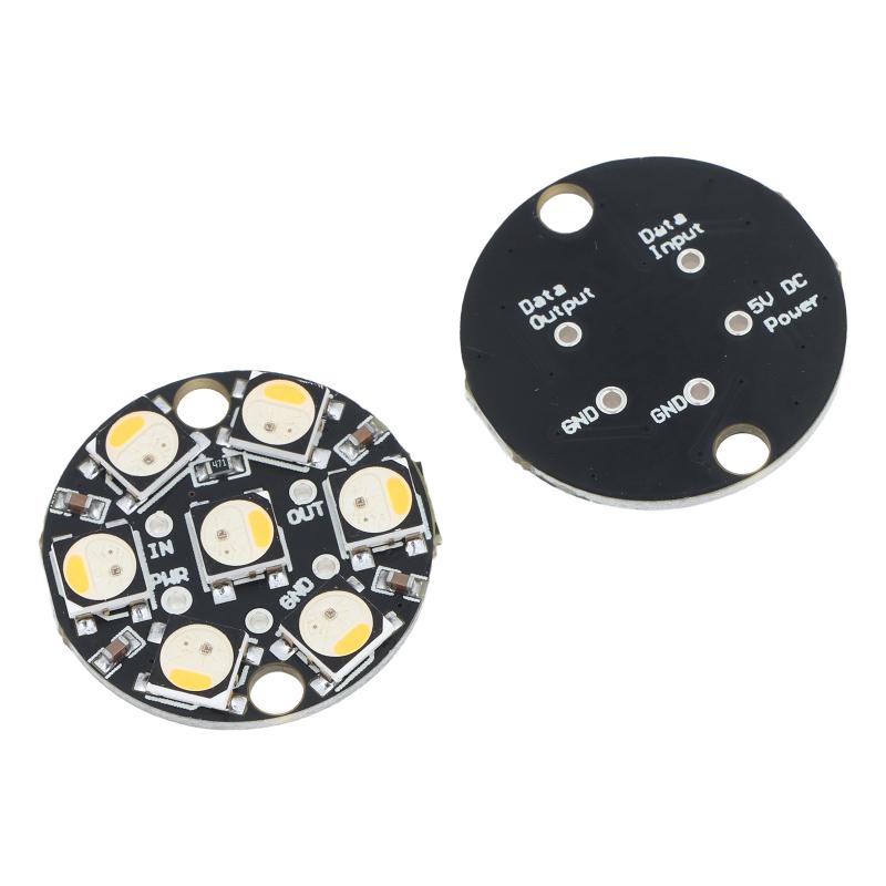 Useful Diy Electronics Projects - WS2812 7Bit Circular LED Circuit Board