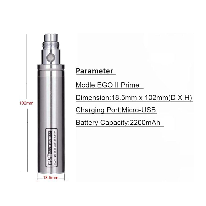 GS eGo II Prime Passthrough 22 - đánh giá và giá Diy Vape Electronics