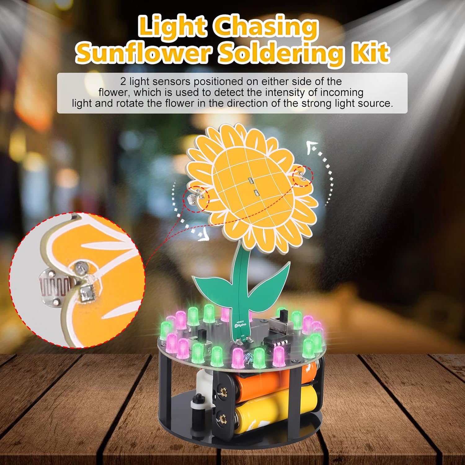 Light Chasing Sunflower Solder - đánh giá và giá Diy Electronics For Adults
