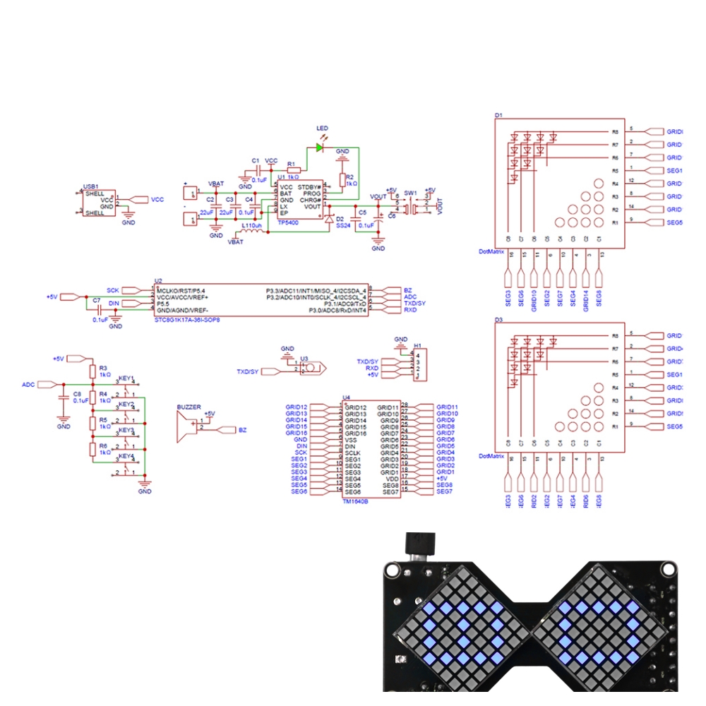DC 5V LED Dot Matrix Electroni - đánh giá và giá Diy Electronics Gifts