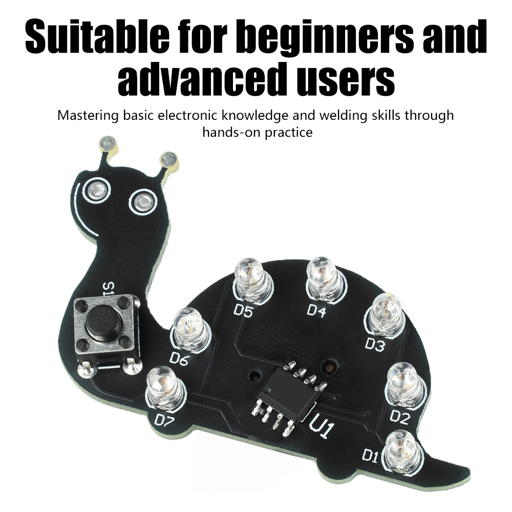 Snail LED Flowing Light Solder - đánh giá và giá Diy Electronics Kits For Beginners