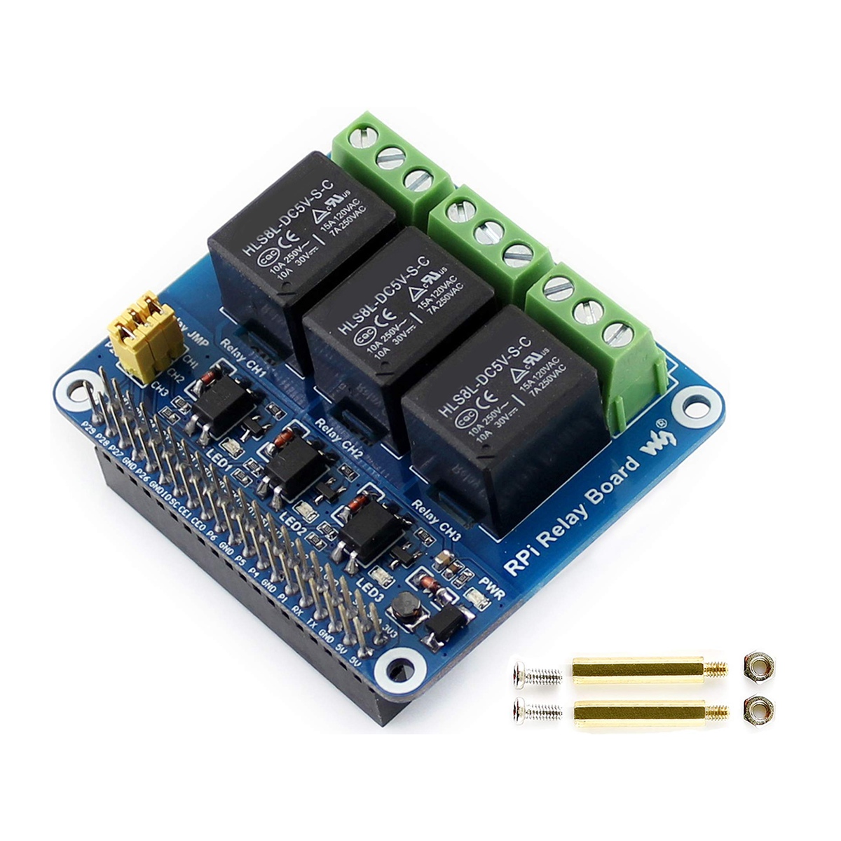 Waveshare 5V 3-Channel Relay M - đánh giá và giá Raspberry Pi Zero