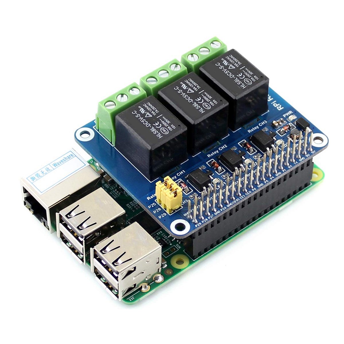 Waveshare 5V 3-Channel Relay M - đánh giá và giá Raspberry Pi Zero