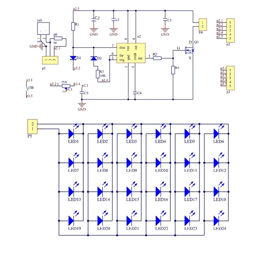NE555 For PWM LED Desk Lamp DI - đánh giá và giá Diy Electronics Table