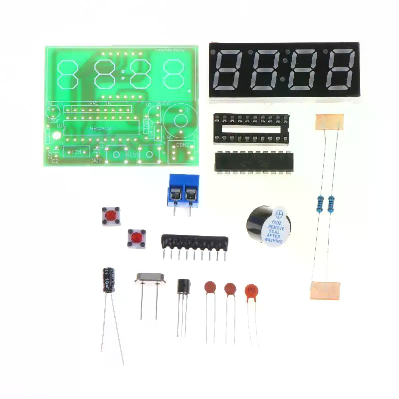 DIY Digital LED Clock Kit 4 Di - đánh giá và giá Diy Electronics Workshop