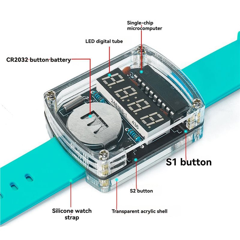 2X DIY Watch LED Watch Electro - đánh giá và giá Diy Electronics Watch